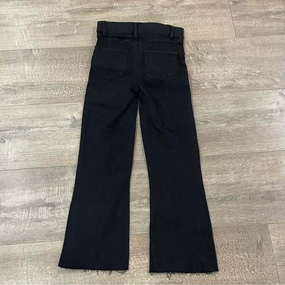 Spanx Jeans Kick Flare Raw Hem Pull On Black size extra small - Picture 2 of 11